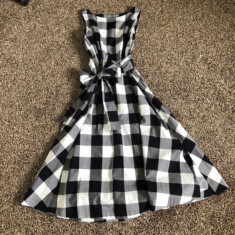 Ann Taylor Navy Print Midi Dress
